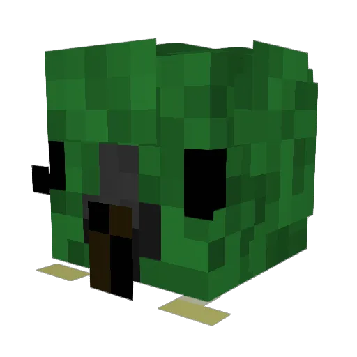 TheGreenParot Minecraft avatar head, 3D render
