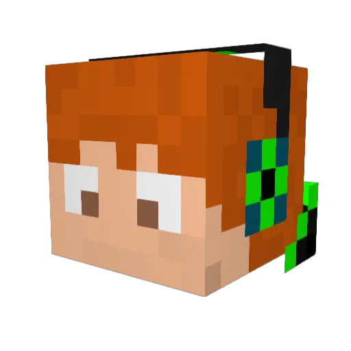 TheGreenPers0n Minecraft avatar head, 3D render