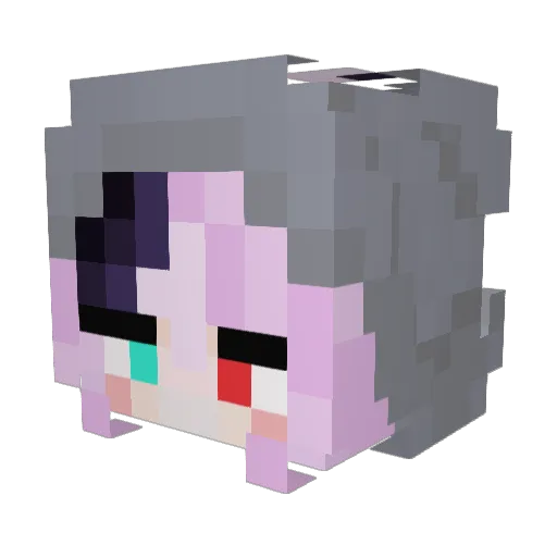 TheGreyHoodGirl Minecraft avatar head, 3D render