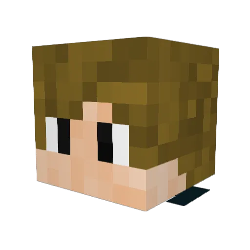 TheGreyh0und Minecraft avatar head, 3D render