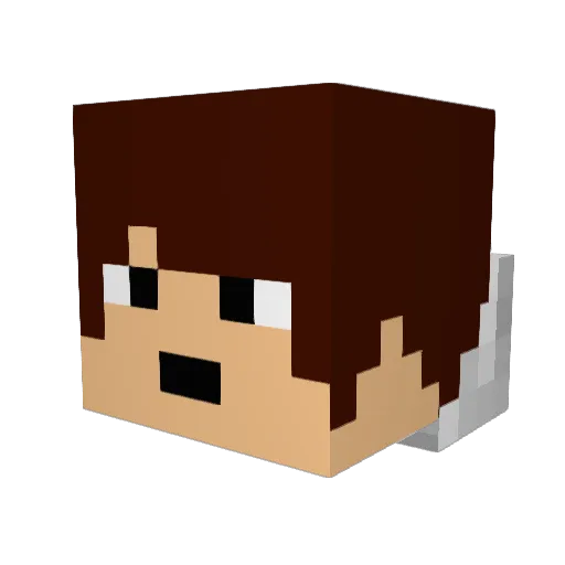 TheGualia Minecraft avatar head, 3D render