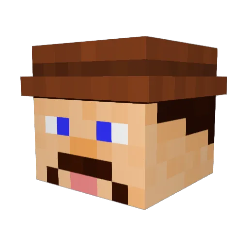 TheGuildmaster Minecraft avatar head, 3D render