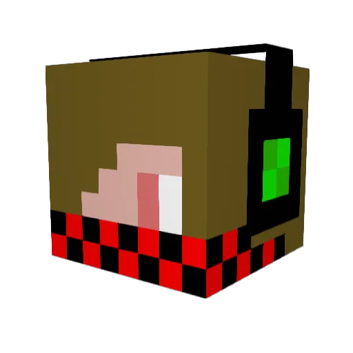 TheGuitarMonkey Minecraft avatar head, 3D render