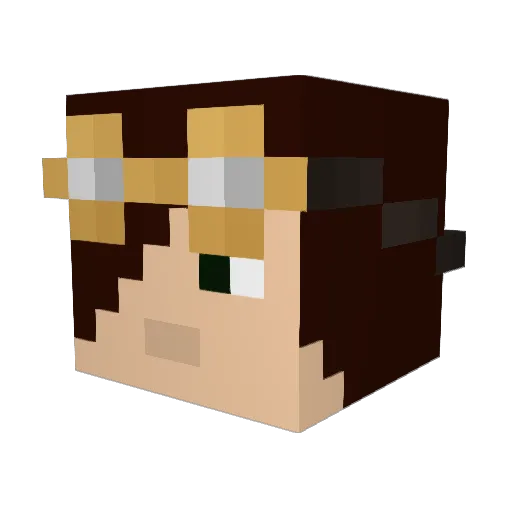 TheGuyAndFace Minecraft avatar head, 3D render