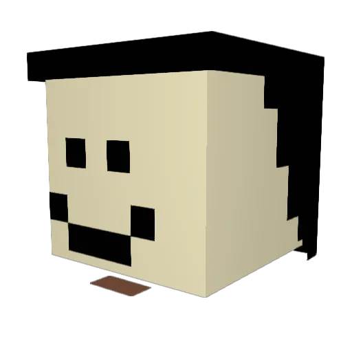 TheGwock Minecraft avatar head, 3D render