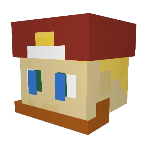TheH4ck3rs Minecraft avatar head, 3D render