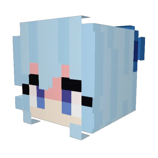 TheHSC Minecraft avatar head, 3D render
