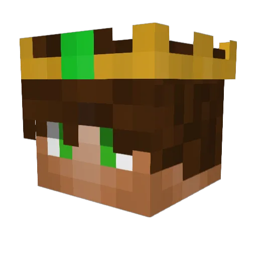 TheHackMe Minecraft avatar head, 3D render
