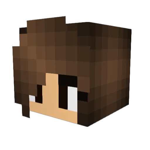 TheHammerGirl Minecraft avatar head, 3D render