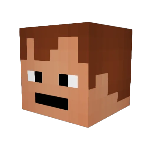 TheHandSolo Minecraft avatar head, 3D render
