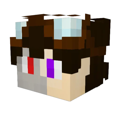 TheHapPpyONE Minecraft avatar head, 3D render