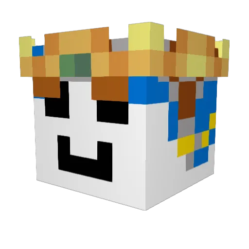 TheHappiestGhast Minecraft avatar head, 3D render