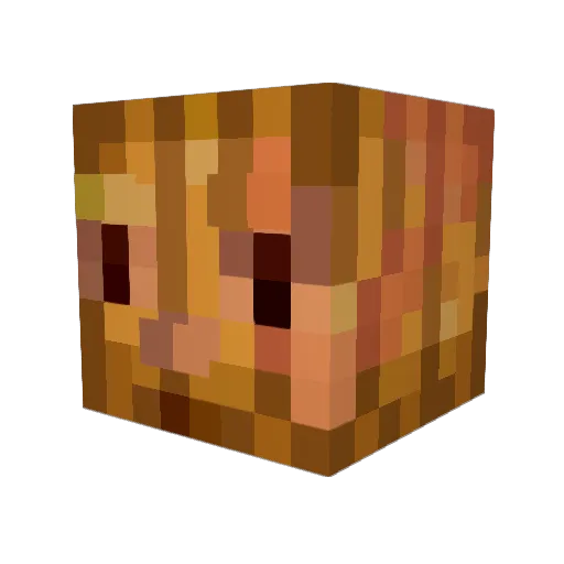 TheHappyDitto Minecraft avatar head, 3D render