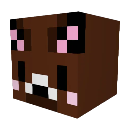 TheHappyMan Minecraft avatar head, 3D render