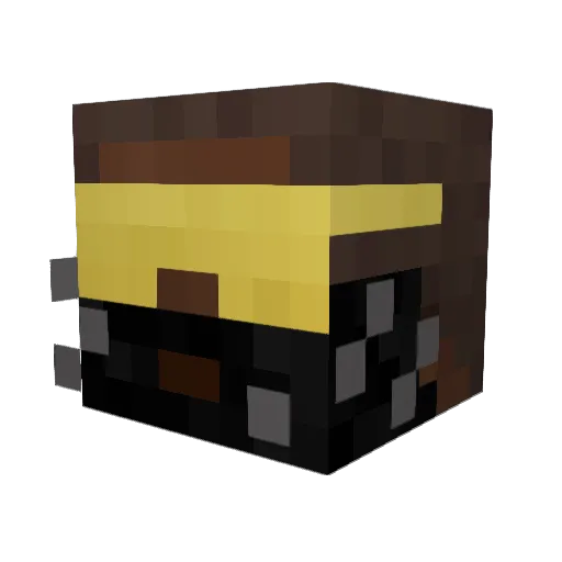 TheHardBean Minecraft avatar head, 3D render
