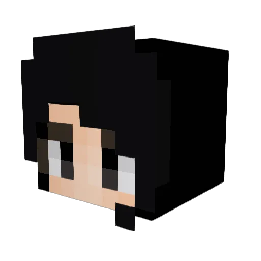 TheHarlequinLady Minecraft avatar head, 3D render