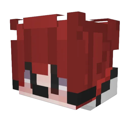 TheHarutoRed Minecraft avatar head, 3D render