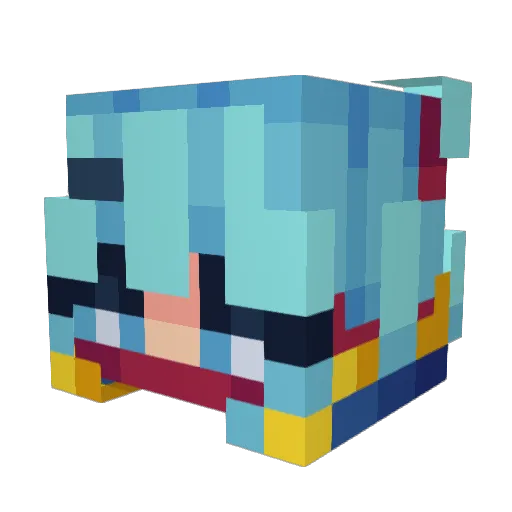 TheHawk2409 Minecraft avatar head, 3D render
