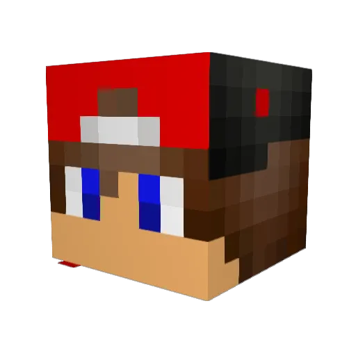 TheHedgeHog15 Minecraft avatar head, 3D render