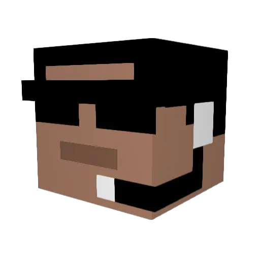 TheHedgehog07 Minecraft avatar head, 3D render
