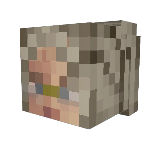 TheHeftyDonut Minecraft avatar head, 3D render