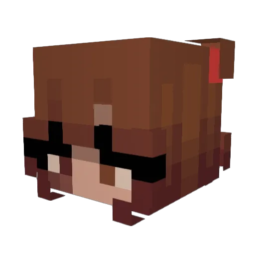 TheHics Minecraft avatar head, 3D render