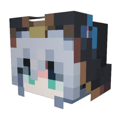 TheHiddenCold Minecraft avatar head, 3D render