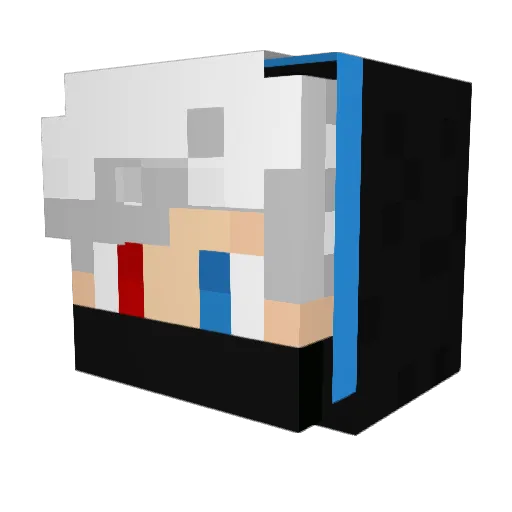TheHigh1 Minecraft avatar head, 3D render