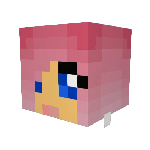 TheHipHopMom Minecraft avatar head, 3D render