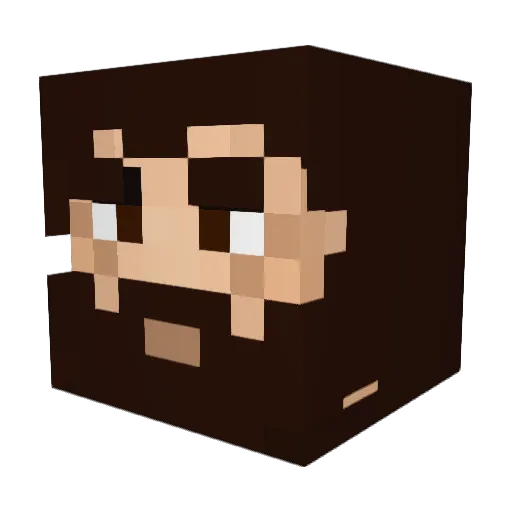 TheHippieJesus Minecraft avatar head, 3D render