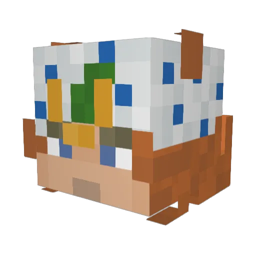 TheHoodKnight Minecraft avatar head, 3D render