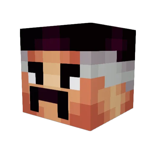 TheHorse_Man Minecraft avatar head, 3D render