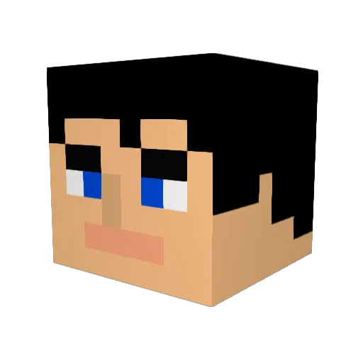 TheHotFire Minecraft avatar head, 3D render