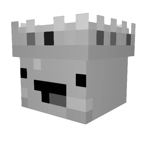 TheHotPotato Minecraft avatar head, 3D render