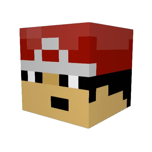 TheHs Minecraft avatar head, 3D render
