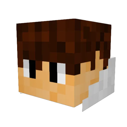 TheHugeBrain Minecraft avatar head, 3D render