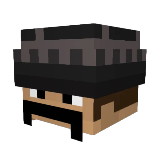 TheHugeTerrio Minecraft avatar head, 3D render
