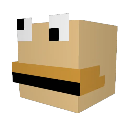 TheHumanLeg Minecraft avatar head, 3D render