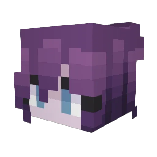 TheHuntress8019 Minecraft avatar head, 3D render