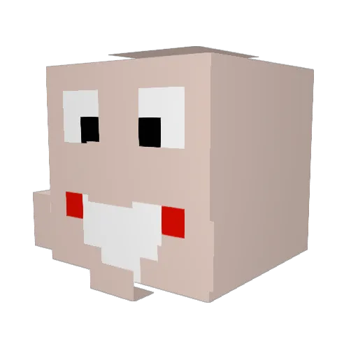 TheHurtGurt Minecraft avatar head, 3D render