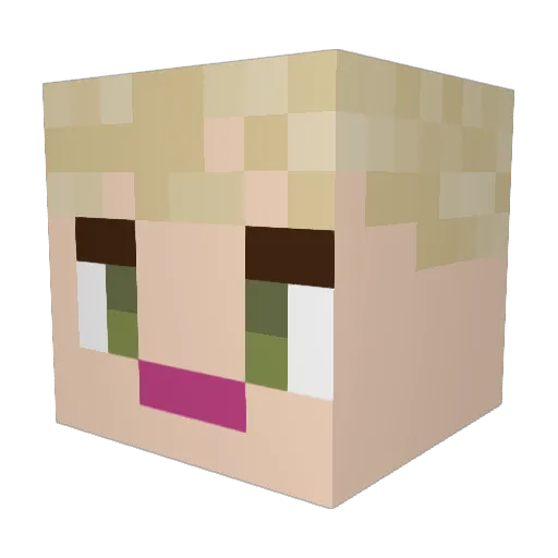 TheINTJ7w6 Minecraft avatar head, 3D render