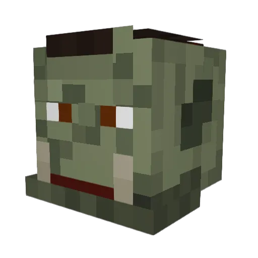 TheIcehead Minecraft avatar head, 3D render