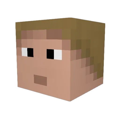 TheIdjit Minecraft avatar head, 3D render