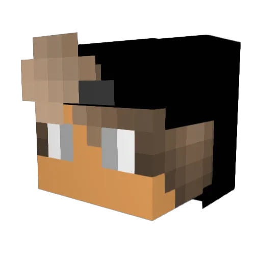 TheInfasterYT Minecraft avatar head, 3D render