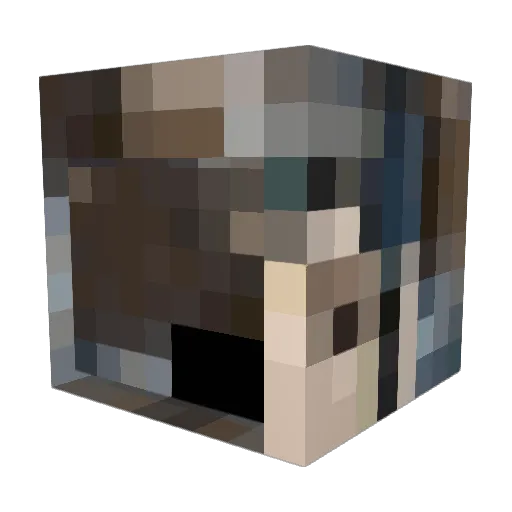 TheIntelDuo Minecraft avatar head, 3D render