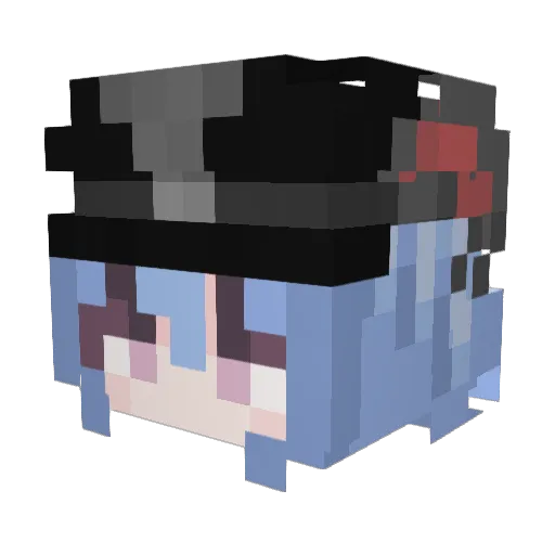 TheIrenia Minecraft avatar head, 3D render