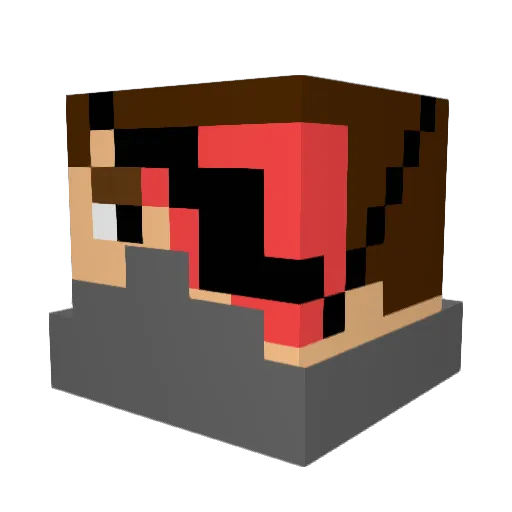 TheIronARC Minecraft avatar head, 3D render