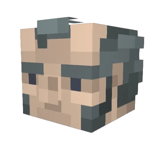 TheIronMiners Minecraft avatar head, 3D render