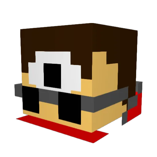 TheIronicCyclops Minecraft avatar head, 3D render