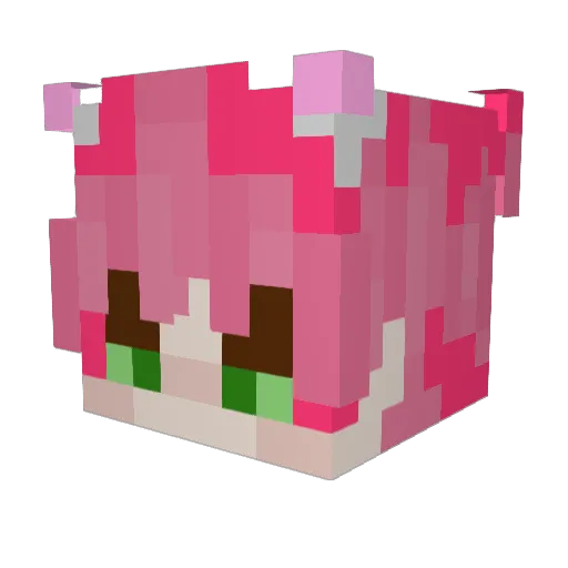 TheIzu Minecraft avatar head, 3D render